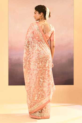 singhanias Tissue Saree With Running Blouse Fabric 