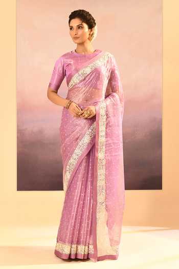 singhanias Tissue Saree With Running Blouse Fabric 