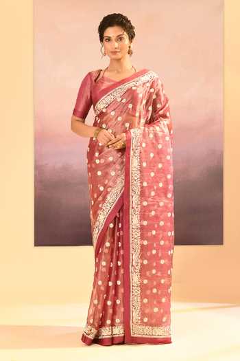 singhanias Tissue Saree With Running Blouse Fabric 