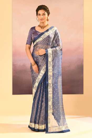 singhanias Tissue Saree With Running Blouse Fabric 