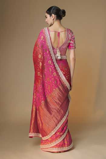 Renee label Banarasi Saree With Embroidered Blouse 