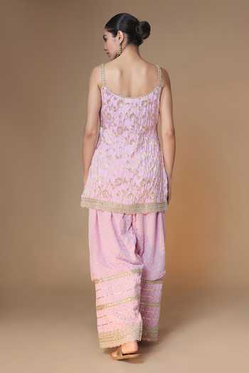 Renee label Banarasi Jaal Kurta Farshi Salwar Set 
