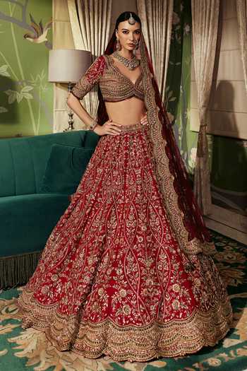 Roqa Sheesh Mahal Bridal Lehenga Set