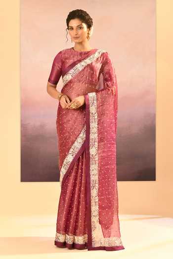 singhanias Tissue Saree With Running Blouse Fabric 