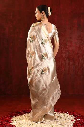 Singhanias Tissue Saree With Running Blouse Fabric 