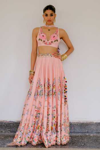 Aangan By Parul Esme Enchanted Printed Lehenga & Blouse Set 