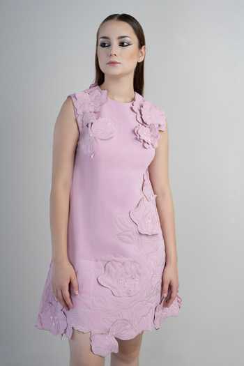 Parneet Gujral 3D Floral Embroidered Dress 