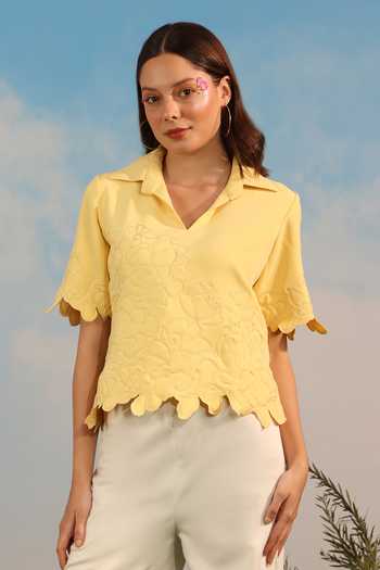 Parneet Gujral Cutwork Bordered Top 