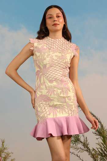 Parneet Gujral Ruffle Hem Dress 