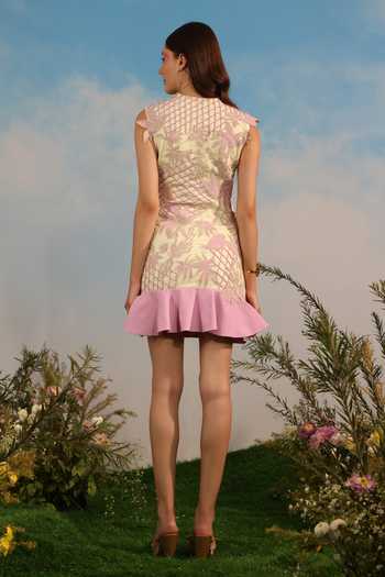 Parneet Gujral Ruffle Hem Dress 