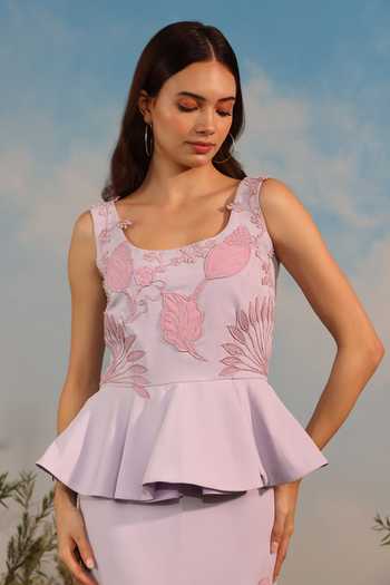 Parneet Gujral Embroidered Peplum Top 