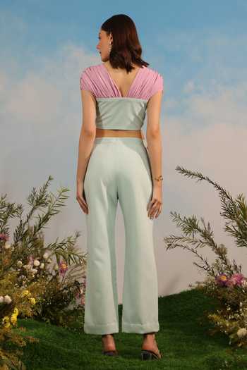 Parneet Gujral Placement Embroidered Crop Top 