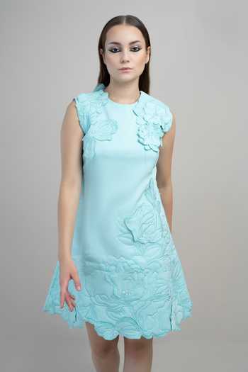 Parneet Gujral 3D Flower Embroidered Dress 
