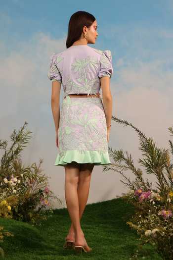 Parneet Gujral Ruffle Hem Skirt 