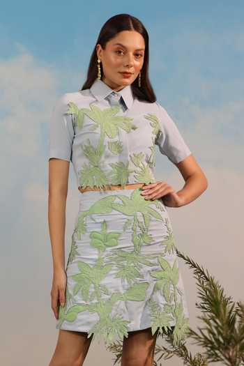 Parneet Gujral Embroidered Cropped Shirt 