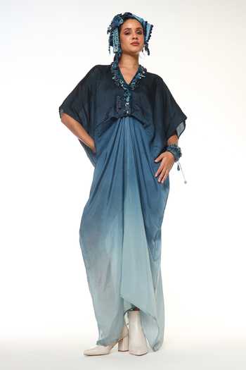 CAPISVIRLEO Alba Ocean Ombre Kaftan 