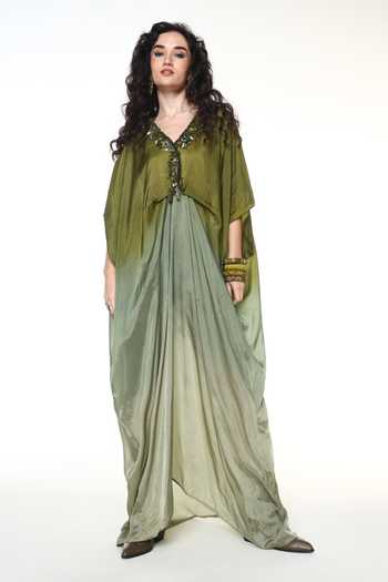 CAPISVIRLEO Alba Sapphire Shaded Kaftan 