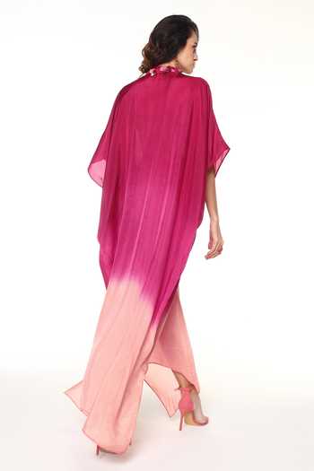 CAPISVIRLEO Alba Shaded Ruby Kaftan 