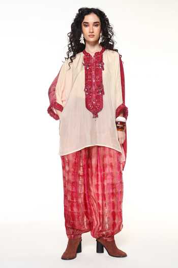 CAPISVIRLEO Azalea Shirt With Alesta Tie Dye Balloon Pant Set 