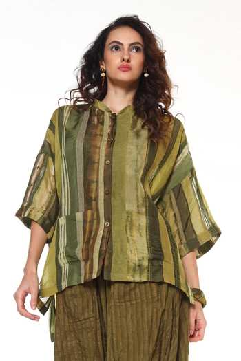 CAPISVIRLEO Dendro Panelled Shirt 
