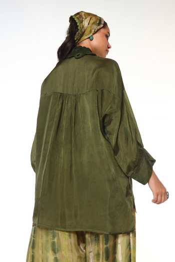 CAPISVIRLEO Elara Crochet Collar Shirt 