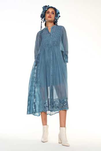 CAPISVIRLEO Kael Smocked Dress With Inner 