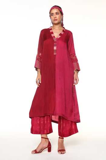 CAPISVIRLEO Seria Pintucked Long Shirt Tunic 