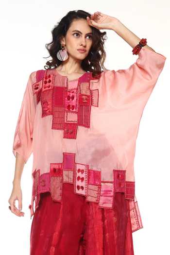 CAPISVIRLEO Sylvie Patchwork Kaftan Shirt 