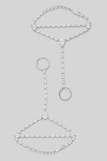 Zevar By Geeta Faux Diamonds Pair of Hathphools
