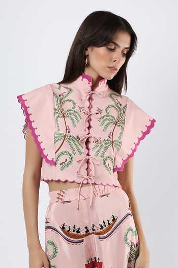 Limerick By Abirr N' Nanki Philip Embroidered Panelled Top 