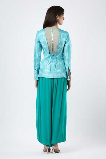 Limerick By Abirr N' Nanki Scallop Textured Pattern Jacket 