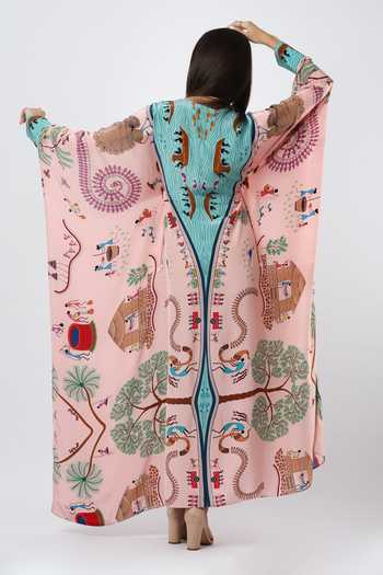 Limerick By Abirr N' Nanki Eira Embroidered & Printed Kaftan