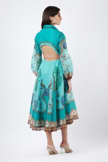 Limerick By Abirr N' Nanki Annika Embroidered Dress & Belt Set