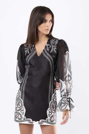 Limerick By Abirr N' Nanki Mika Warli Print Dress 