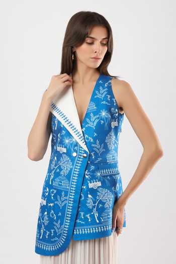 Limerick By Abirr N' Nanki Miss Hand Embroidered Pleated Dress
