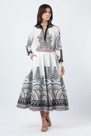 Limerick By Abirr N' Nanki Dallis Eller Printed Shirt & Skirt Set 