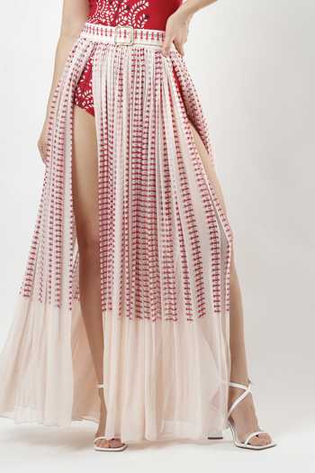 Shop Limerick By Abirr N' Nanki Pink Georgette Thalia Printed Long Skirt Online at Aza Fashions Shop_Limerick By Abirr N' Nanki_Pink Georgette Thalia Printed Long Skirt _Online_at_Aza_Fashions