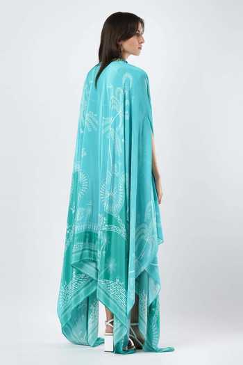 Limerick By Abirr N' Nanki Dona Warli Embroidered Cape