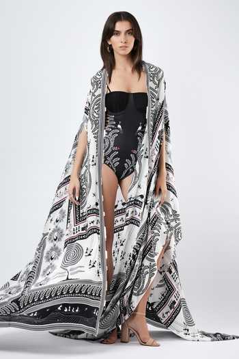 Shop Limerick By Abirr N' Nanki Black Crepe Tullia Embroidered Cape Online at Aza Fashions Shop_Limerick By Abirr N' Nanki_Black Crepe Tullia Embroidered Cape _Online_at_Aza_Fashions