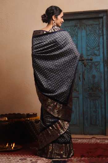 Geroo Jaipur Bandhani Saree Set 
