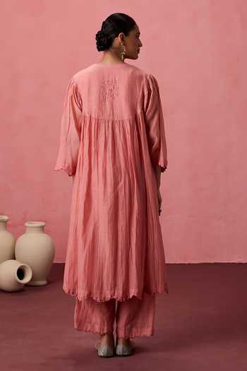 Janki India Placement Embroidered Kurta Set 