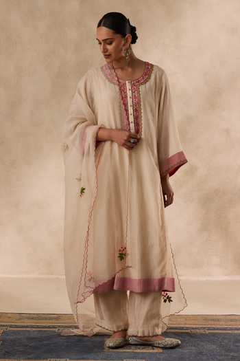 Janki India Bead & Resham Embroidered Kurta Set 