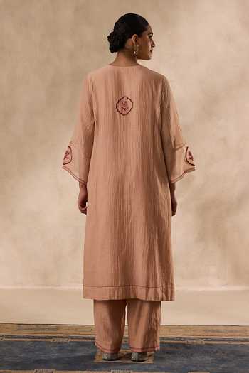 Janki India Resham Embroidered Kurta Pant Set 
