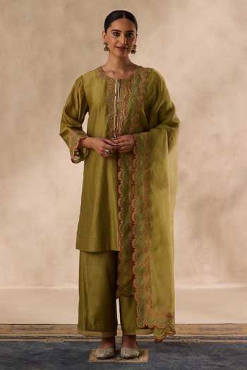 Janki India Dori Resham Embroidered Kurta Set 