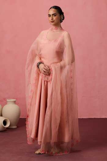 Janki India Placement Embroidered Anarkali Set 