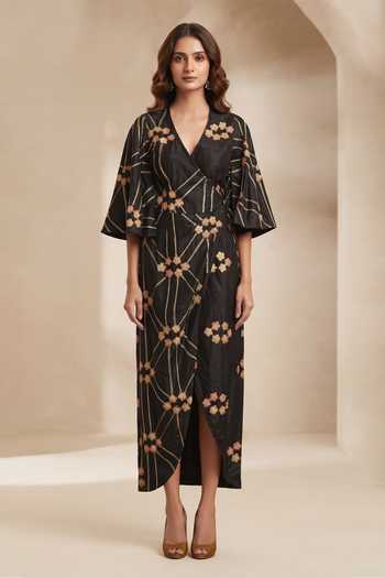 Swati Vijaivargie Silk Embroidered Dress