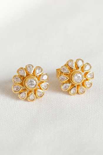 Sica Jewellery Moissanite Polki Desna Earrings 