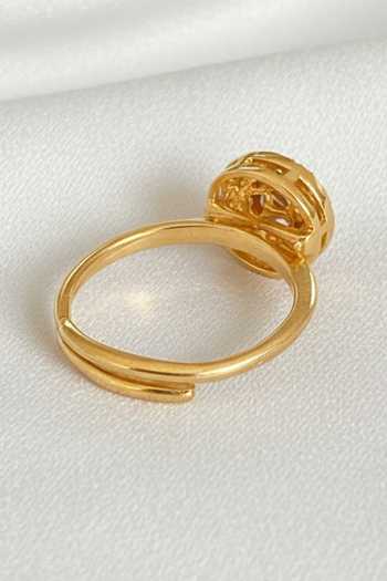 Buy Sica Jewellery Yellow Moissanite Polki Eesha Ring Online at Aza Fashions Buy_Sica Jewellery_Yellow Moissanite Polki Eesha Ring _Online_at_Aza_Fashions