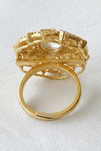 Sica Jewellery Yellow Moissanite Polki Nile Ring Online at Aza Fashions Sica Jewellery_Yellow Moissanite Polki Nile Ring _Online_at_Aza_Fashions