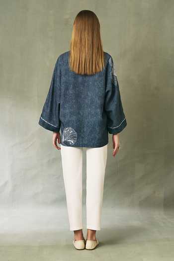 RANNA GILL Vale Oversized Floral Artwork Top